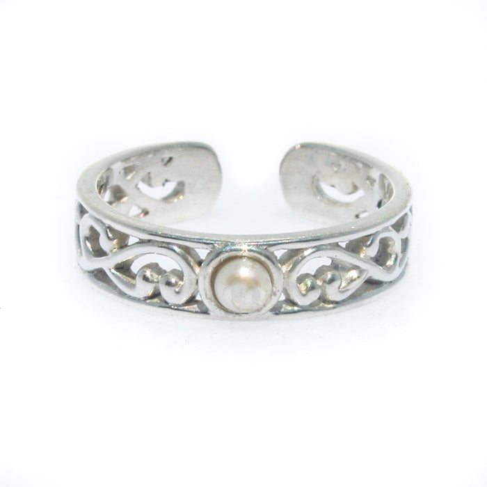 pearl toe ring