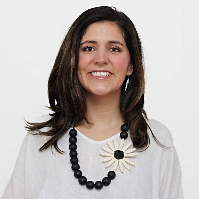 Chunky White Flower Statement Necklace - Sylca Designs - Chunky Jewelry