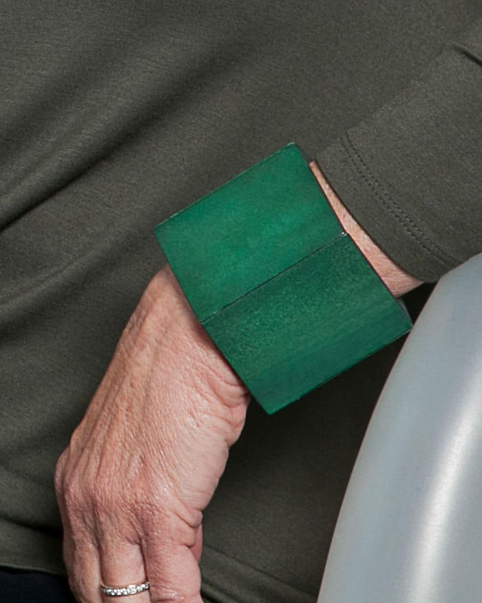 Chunky Wooden Geometric Bracelet Green - Sylca Designs - Chunky Jewelry