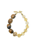 Citrine With Tiger Eye Stones Bracelet JB005 - FARRA
