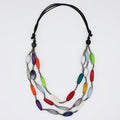 Classic Multicolor Sawyer Triple Strand Necklace - Sylca Designs - Chunky Jewelry