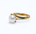 Classic Pearl Ring Gold crafted in gold vermeil over 925 sterling silver with freshwater pearl