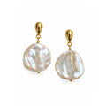 baroque pearl stud earrings in gold vermeil designed by lush designs jewellery a broome western australia based jewellery business