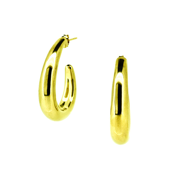Bold loop earrings in gold