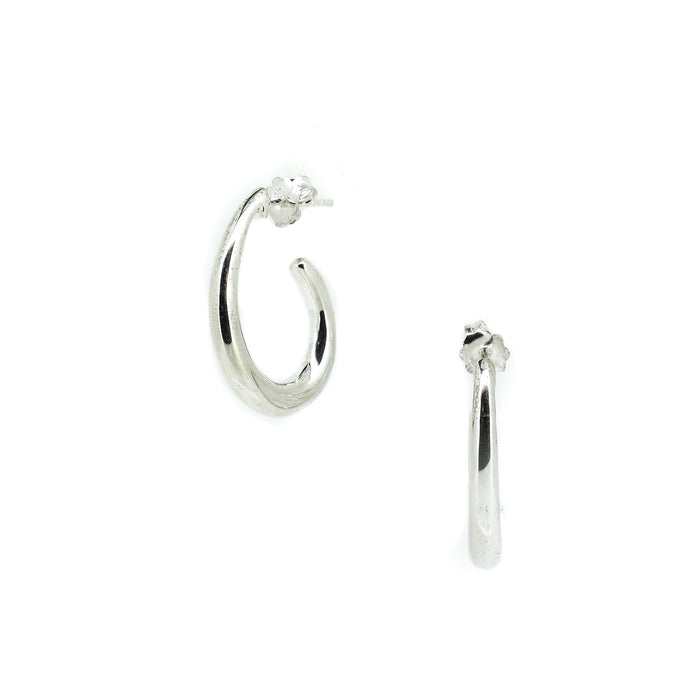 Sterling silver crescent hoop earrings coastal design Broome jewellery