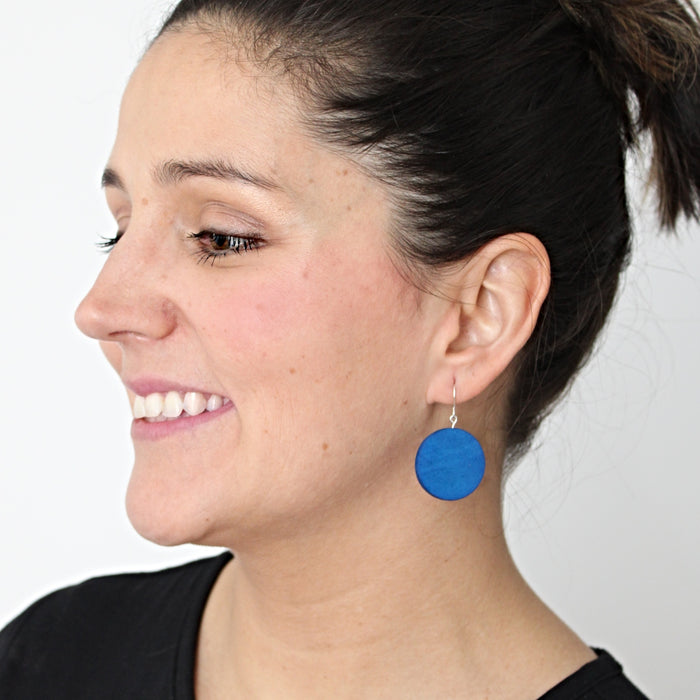 Cobalt Dot Rosie Earrings - Sylca Designs - Chunky Jewelry