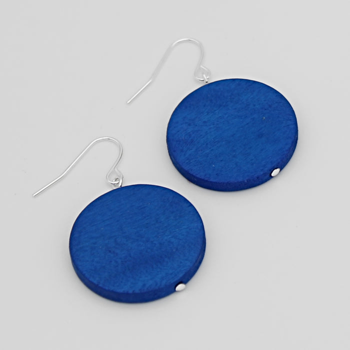 Cobalt Dot Rosie Earrings - Sylca Designs - Chunky Jewelry
