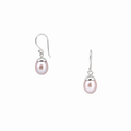 Coco Pink Pearl Hook Earrings | Sterling Silver Freshwater Pearl Earrings Australia