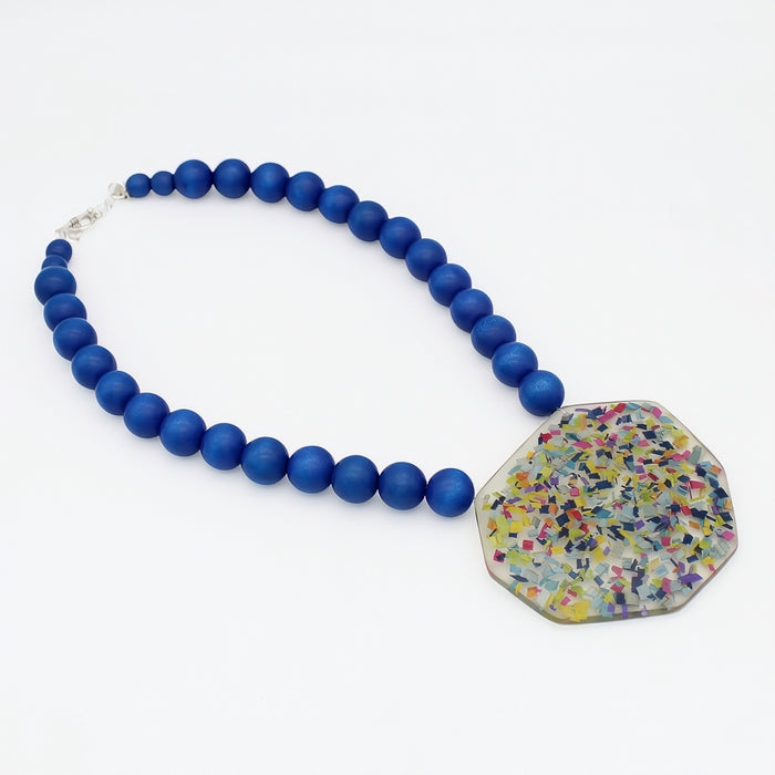 Color Burst Pendant Statement Necklace