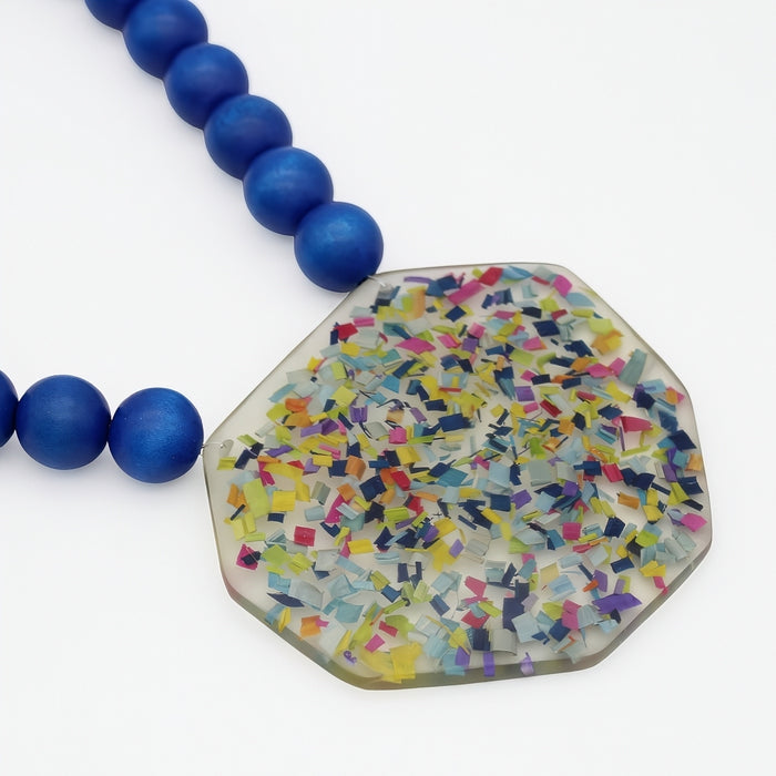 Color Burst Pendant Statement Necklace