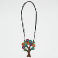 Colorful Flower Jola Tree Pendant - Sylca Designs - Chunky Jewelry
