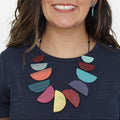 Colorwood Cascade Wood Necklace - Sylca Designs - Chunky Jewelry