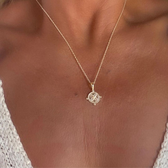 Compass Pendant Silver