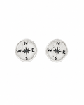 Round studs with a compass engraved