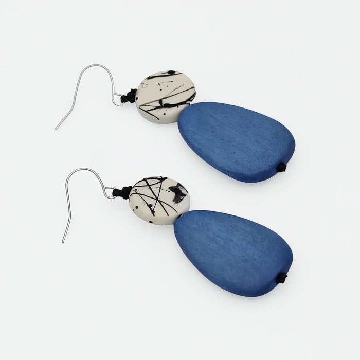 Confetti Grove Blue Statement Earring