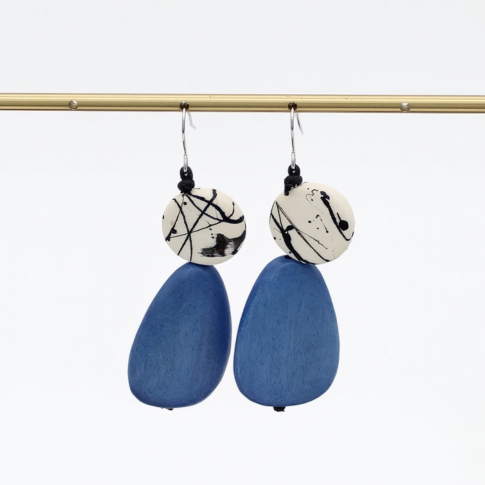 Confetti Grove Blue Statement Earring