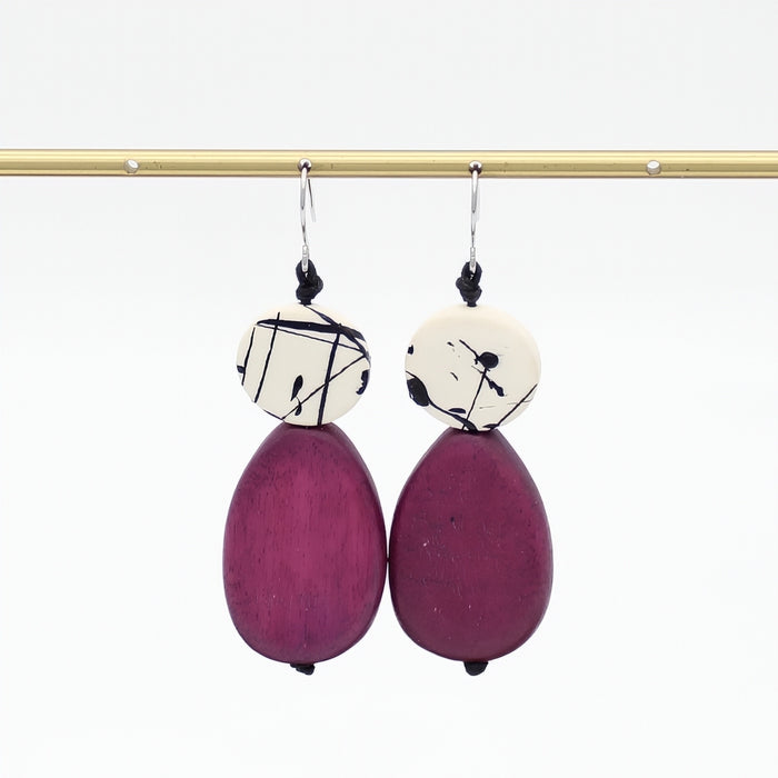 Confetti Grove Purple Statement Earring