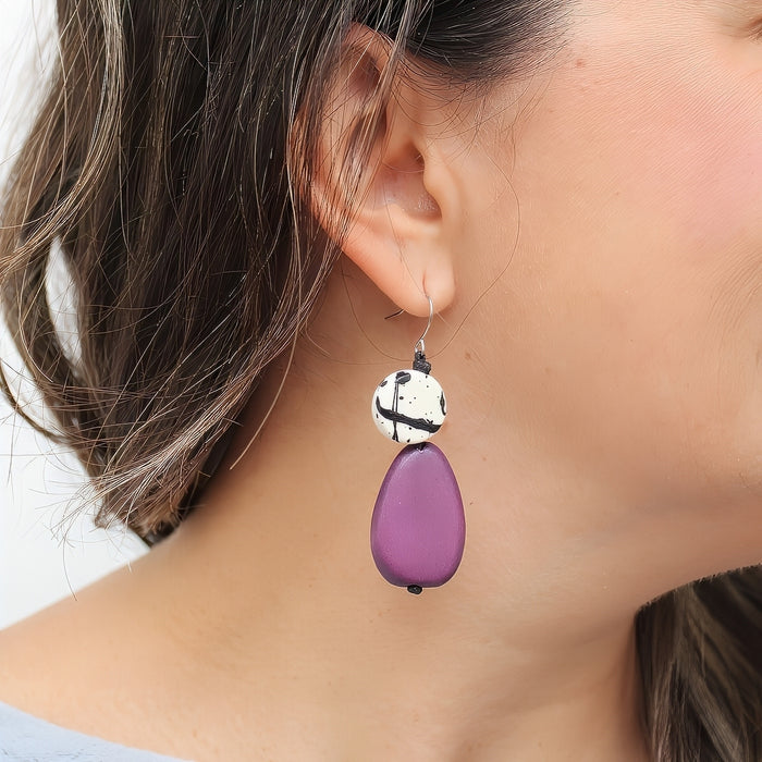 Confetti Grove Purple Statement Earring