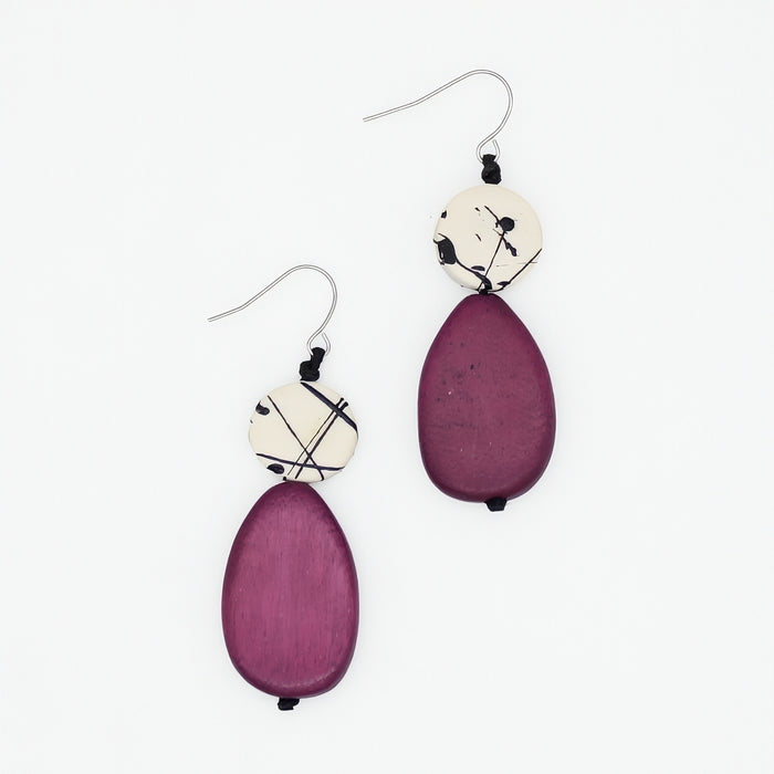 Confetti Grove Purple Statement Earring