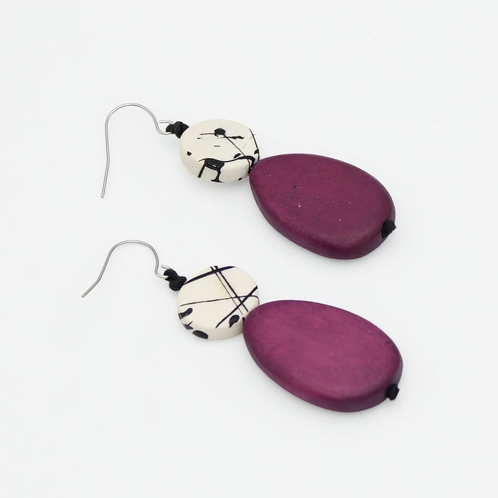 Confetti Grove Purple Statement Earring