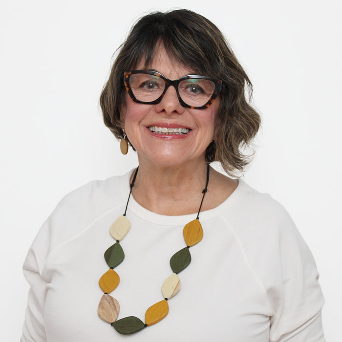 Contemporary Wood Bead Spice Necklace - Sylca Designs - Chunky Jewelry