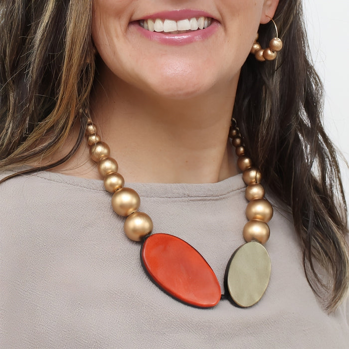 Copper Grove Statement Necklace - Sylca Designs - Chunky Jewelry