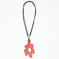 Coral Hibiscus Flower Pendant