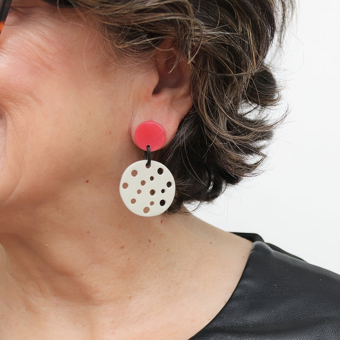Coral Jocelyn Earrings - Sylca Designs - Chunky Jewelry