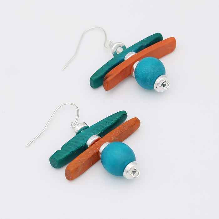Coral Skylar Coastal Aura Earrings - Sylca Designs - Chunky Jewelry