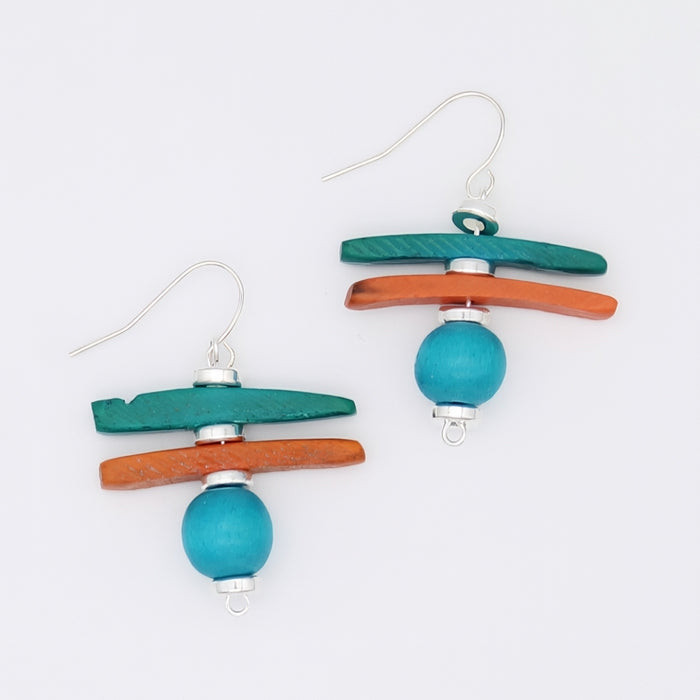 Coral Skylar Coastal Aura Earrings - Sylca Designs - Chunky Jewelry