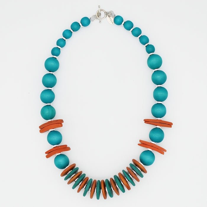 Coral Skylar Coastal Aura Necklace - Sylca Designs - Chunky Jewelry