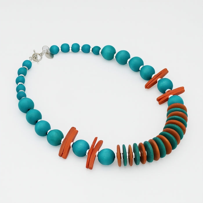 Coral Skylar Coastal Aura Necklace - Sylca Designs - Chunky Jewelry