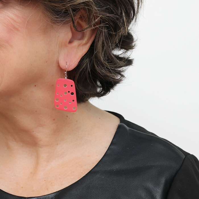 Coral Tanya Earrings - Sylca Designs - Chunky Jewelry