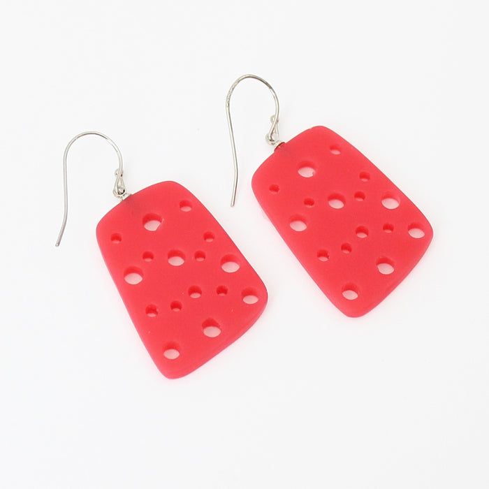 Coral Tanya Earrings - Sylca Designs - Chunky Jewelry