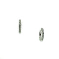 Sterling silver cubic zirconia huggie earrings 10mm sleeper hoops