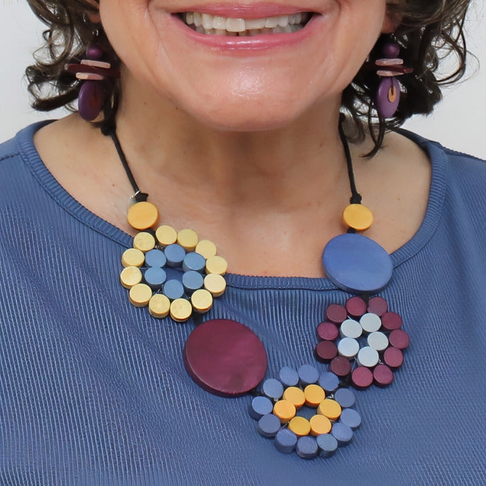 Dahlia Joy Statement Necklace - Sylca Designs - Chunky Jewelry