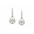 dainty dew drop shaped hook earrings with boab tree of life design designed in Broome Western Australia