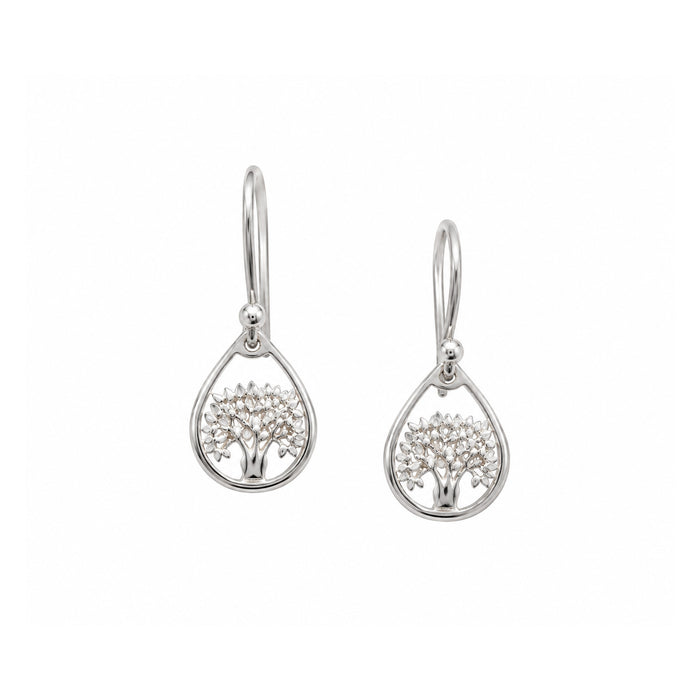 dainty dew drop shaped hook earrings with boab tree of life design designed in Broome Western Australia