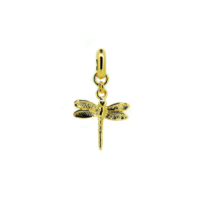 dainty dragonfly pendant in gold