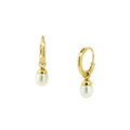 Dainty Eternal Summer pearl sleeper earrings gold with 7mm freshwater pearls designed in Broome Western Australia