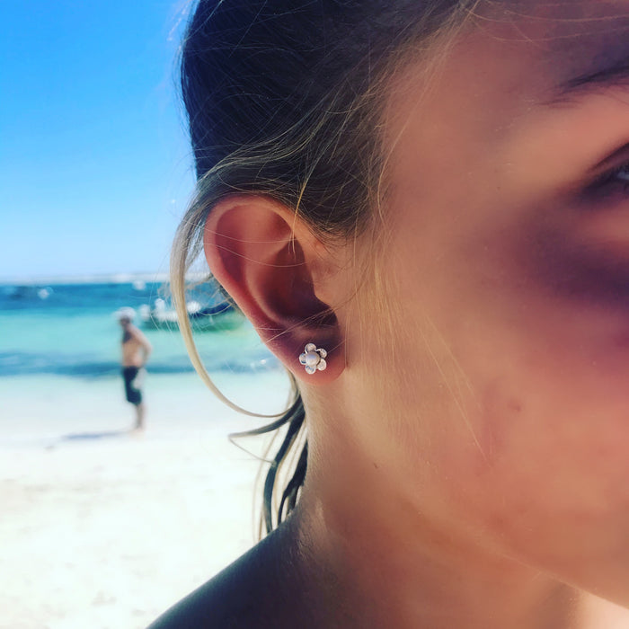 frangipani pearl studs