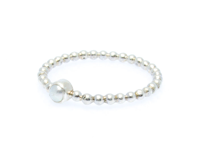 dainty pearl ring