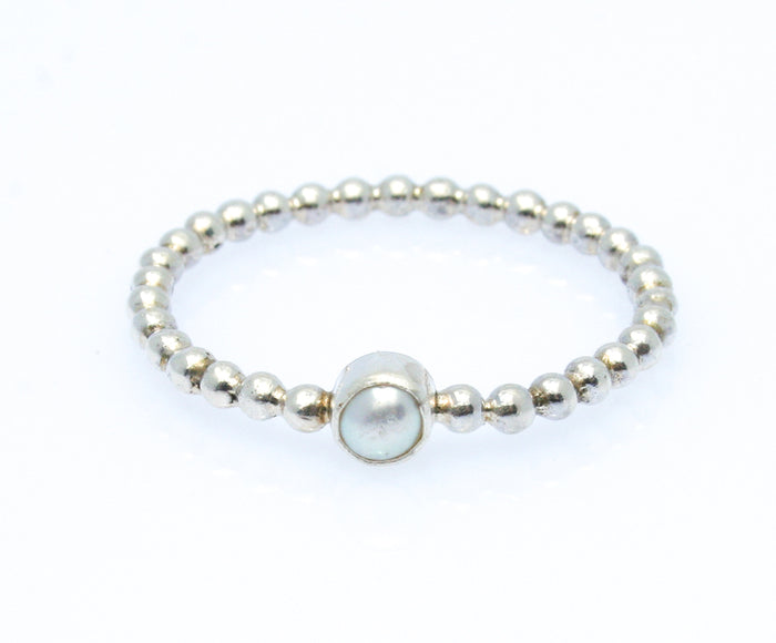 dainty pearl ring