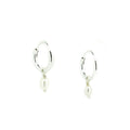 Dainty Sea Goddess Sleeper Earrings Silver 4mm | Freshwater Pearl Sterling Silver Earrings