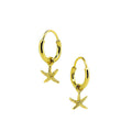 Gold starfish huggie earrings 10 mm gold vermeil seastar earrings Broome jewellery