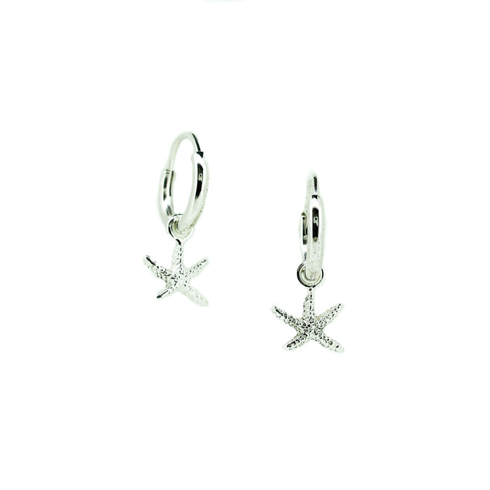 starfish huggie sleeper earrings