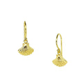 dainty gold shell earrings
