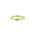 Dainty Zirconia Ring Gold crafted in premium gold vermeil over sterling silver featuring a sparkling cubic zirconia stone.