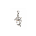 Dancing Dolphin Pearl Pendant | Sterling Silver Freshwater Pearl Ocean Inspired Pendant