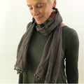 Dark Chocolate Pom-Pom Scarf - Sylca Designs - Chunky Jewelry